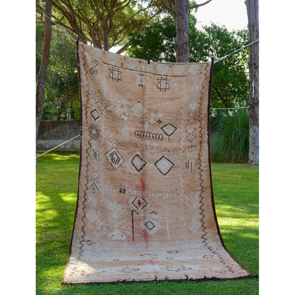 Alfombra beige pelo corto Rehamna