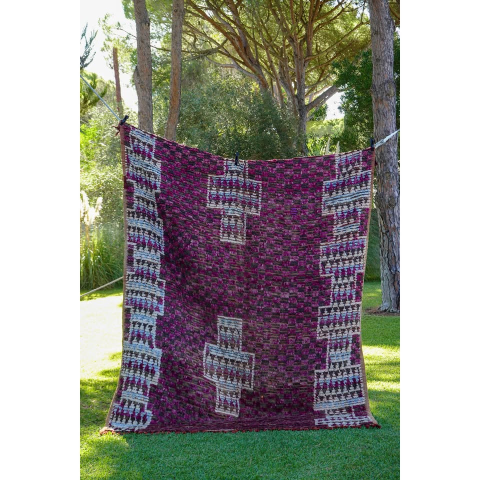 Alfombra morada vintage Khnifra