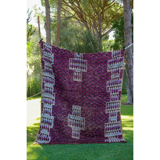 Alfombra morada vintage Khnifra
