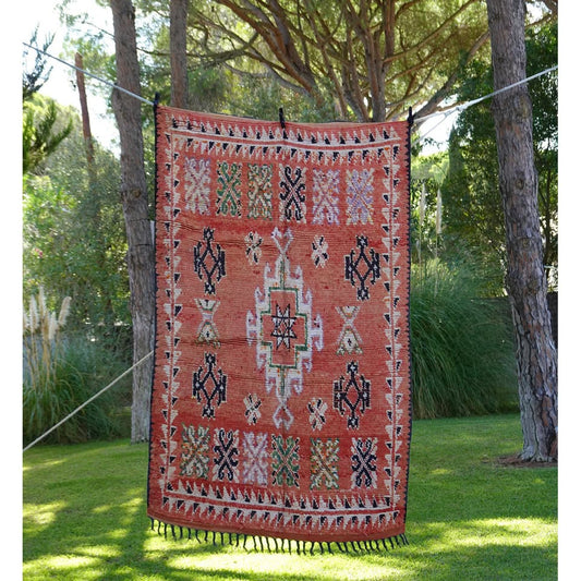 Alfombra naranja pelo corto Rehamna