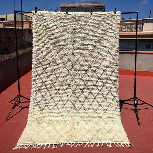 Alfombra blanca pelo largo Beni Ourain